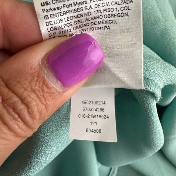 2/$30 White House Black Market Sleeveless One-Shoulder Draped Top Aquifer #A0039 - Picture 9 of 11